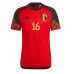 Belgien Thorgan Hazard #16 Hemmakläder VM 2022 Kortärmad